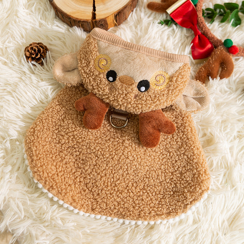 Autumn and winter puppy two legged sweater small and medium-sized dog warm knit sweater Christmas cat clothes