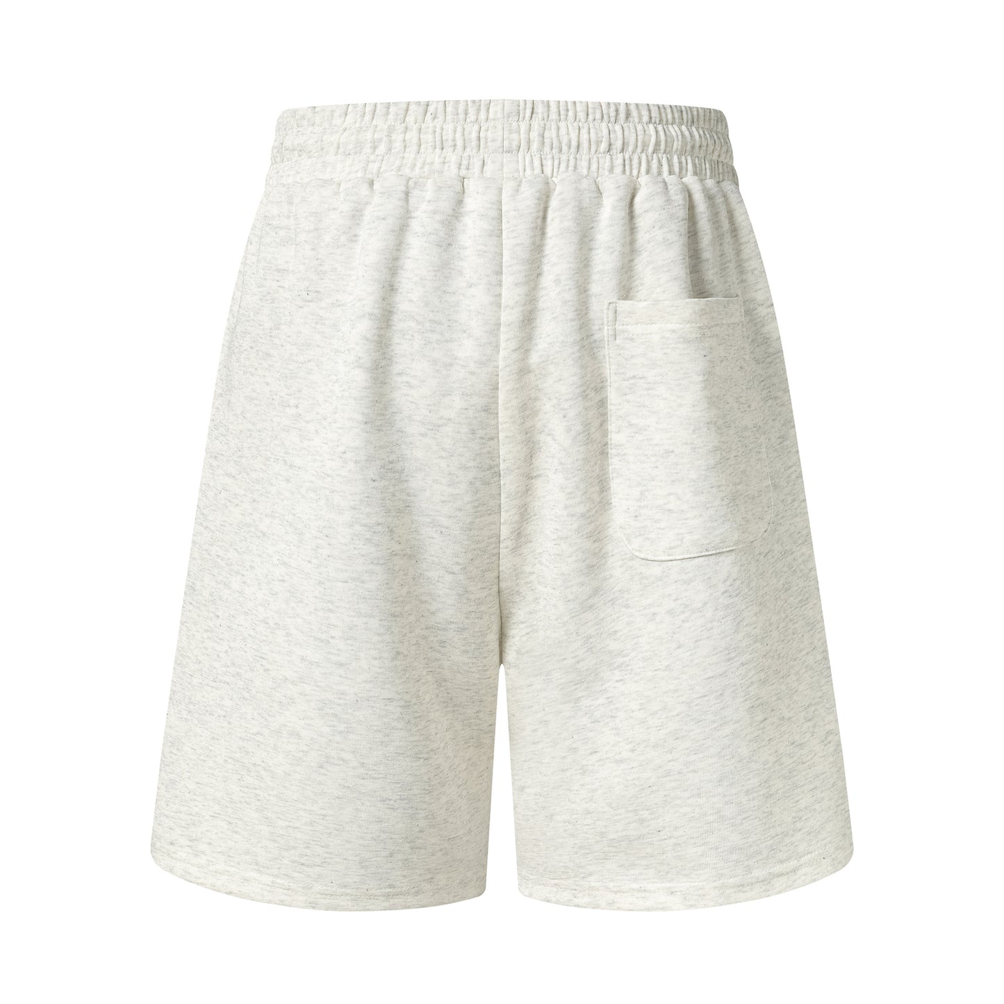 Contrast curved embroidered shorts