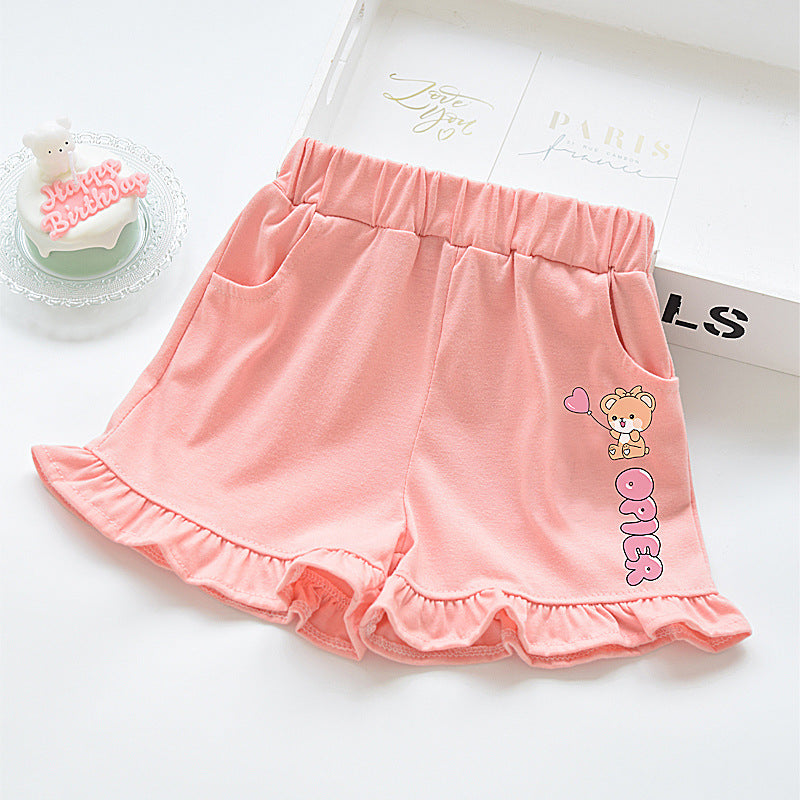 Girl wearing underwear in spring and autumn