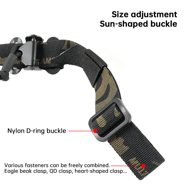 Copia de la correa táctica para rifle QD, correa ajustable de 2 puntos para pistola de aire, correa de nailon de liberación rápida para M4 AK Caza