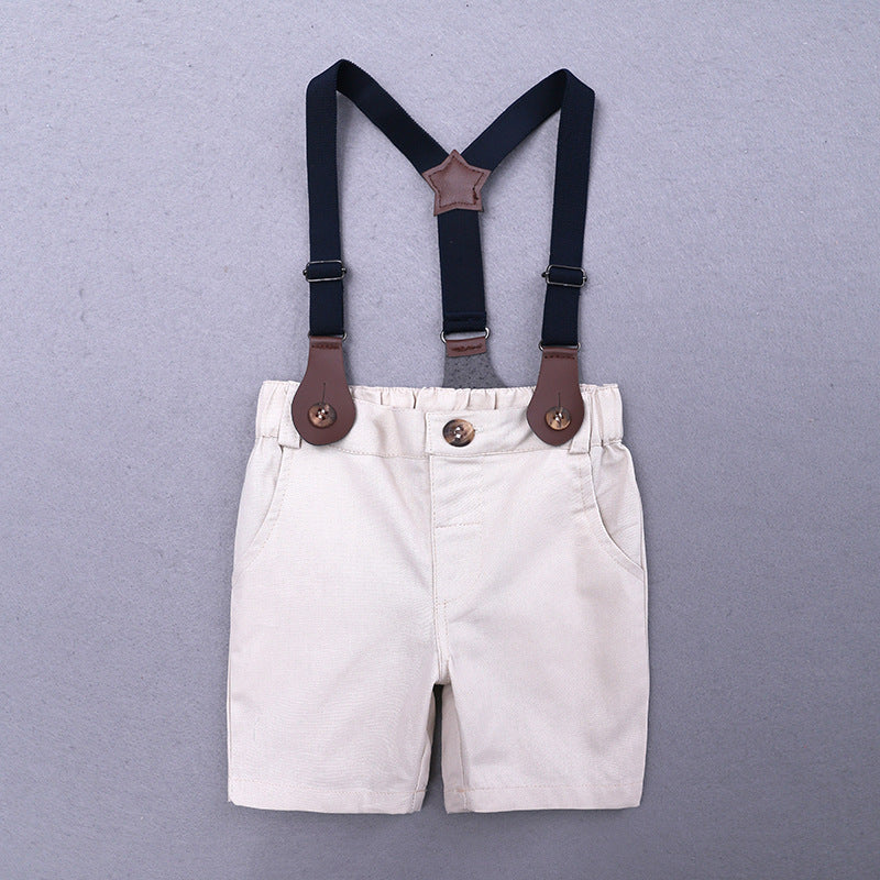 Gentleman's tie shirt overalls