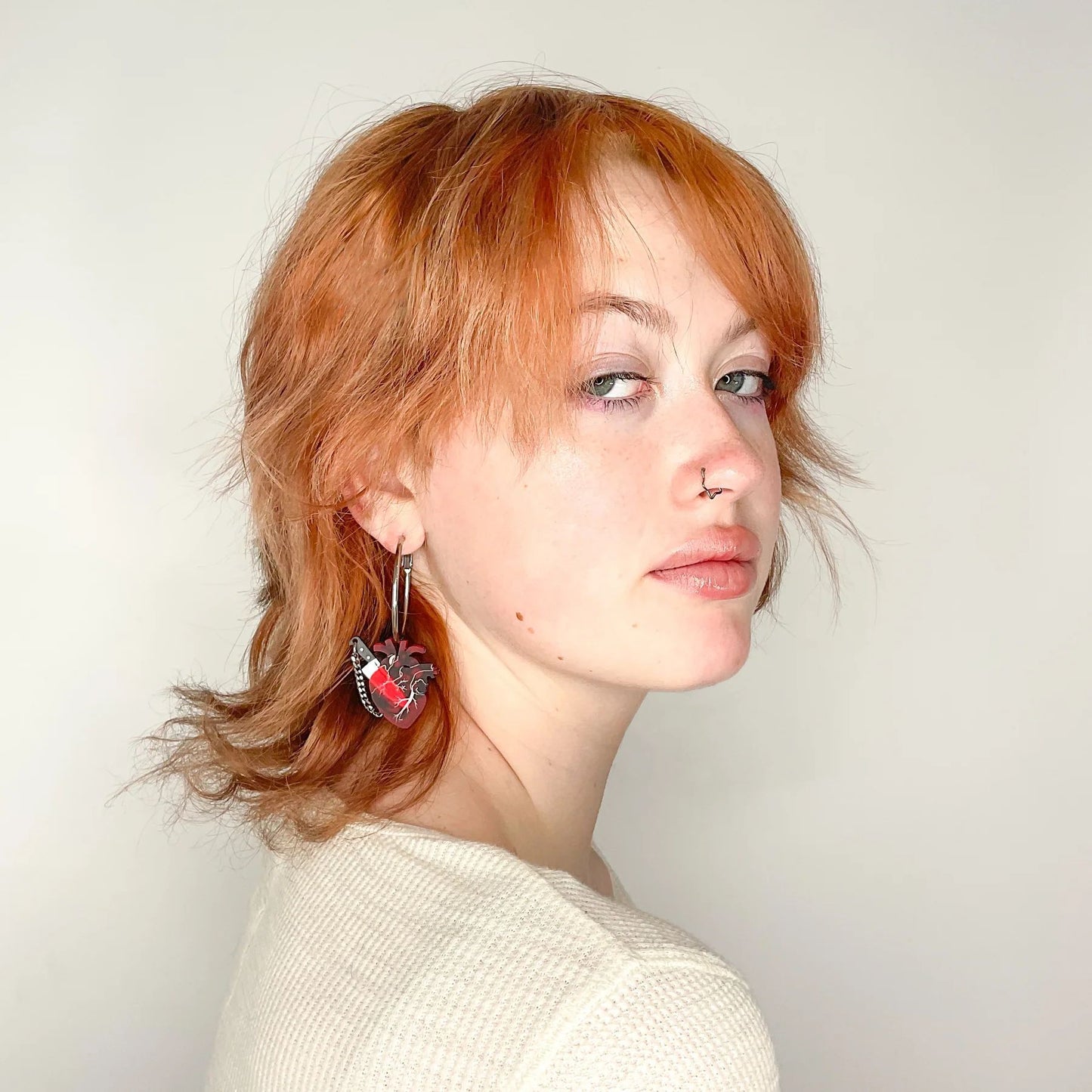 Chopped Heart Hoops Creative Heart Earrings, Heart Bracelets, Heart Crafts
