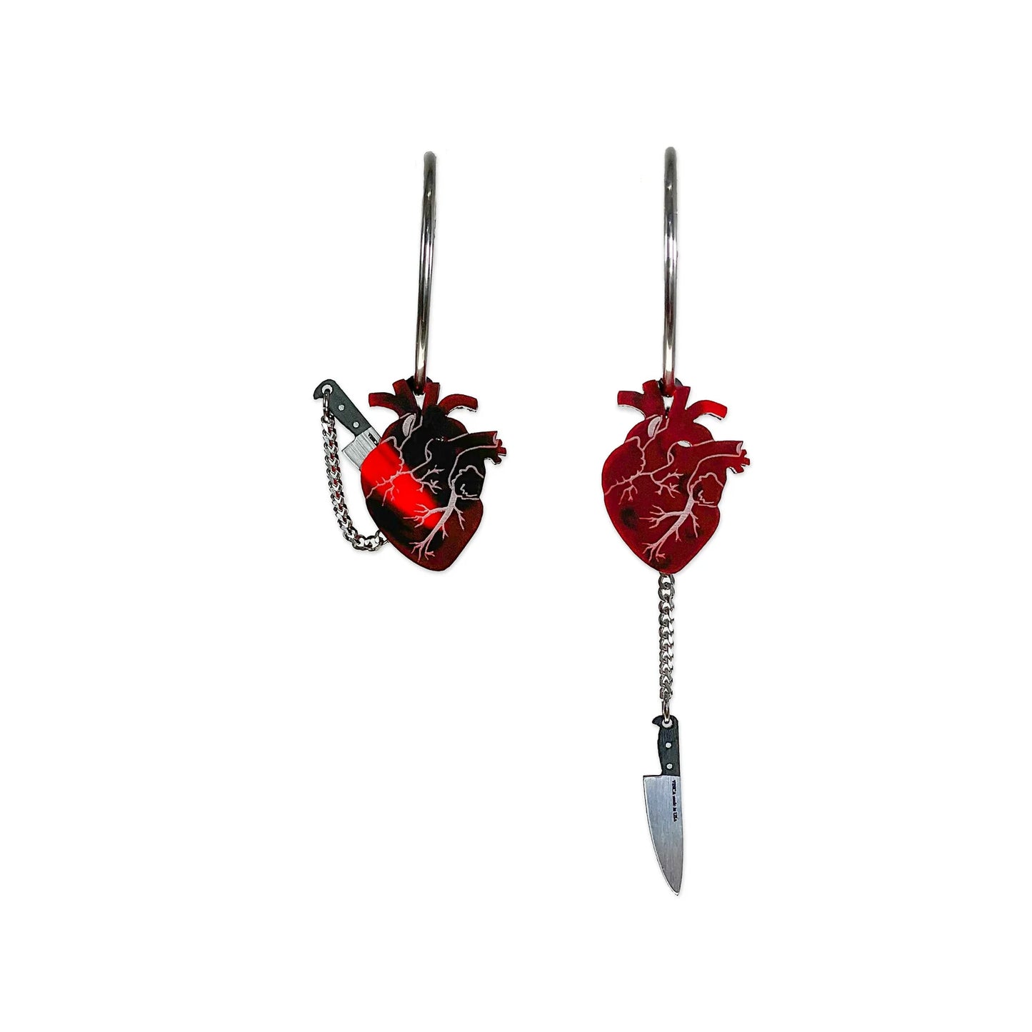 Chopped Heart Hoops Creative Heart Earrings, Heart Bracelets, Heart Crafts