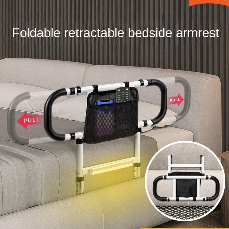 Elderly bedside armrest without punching pregnant woman stands up armrest frame patient foldable bed guardrail