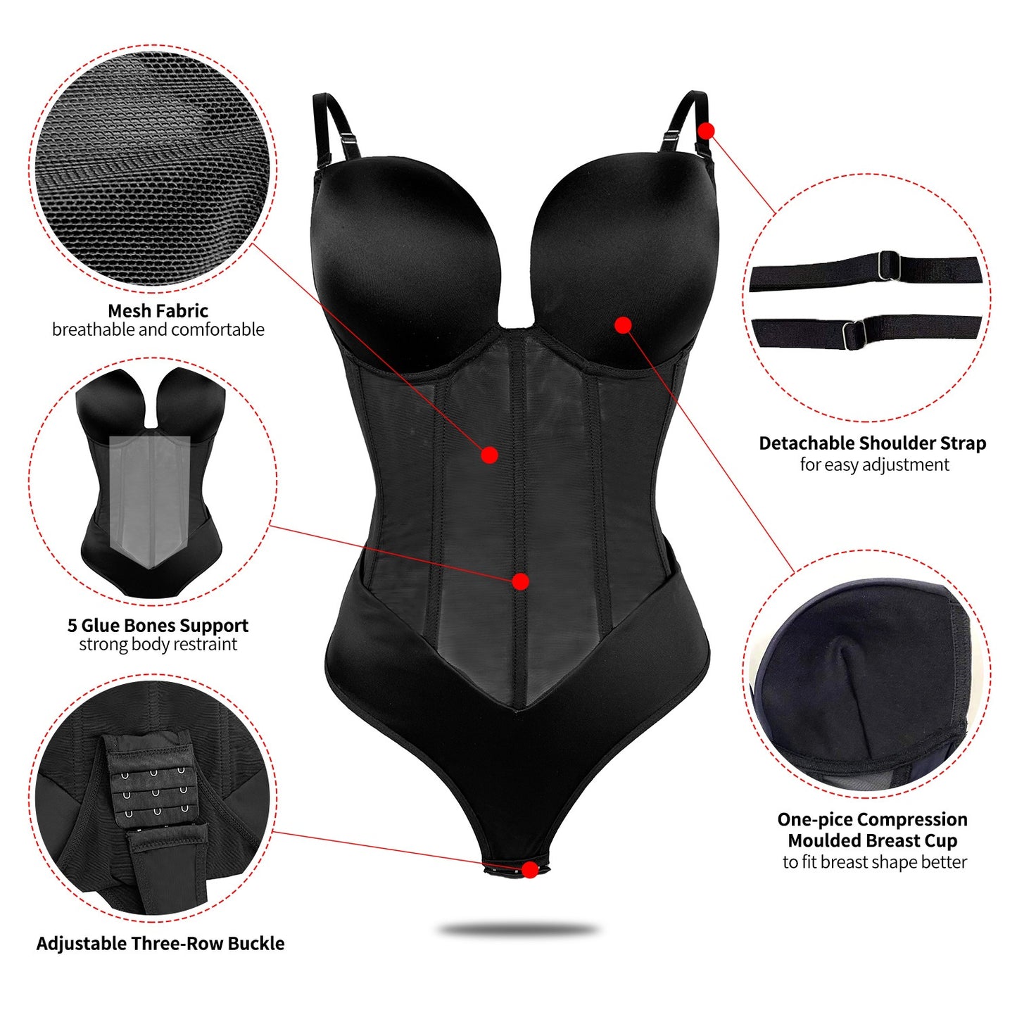 Fashion Style Strap Neckline  Silhouette Shaping  Type of Clothing Bodysuit Underwear