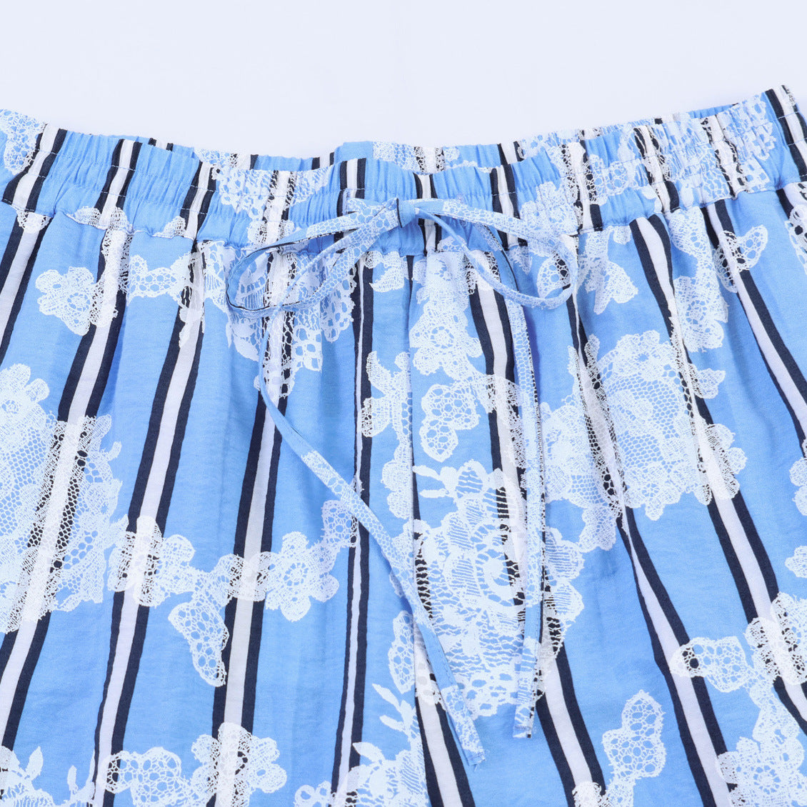 Versatile striped printed loose pants