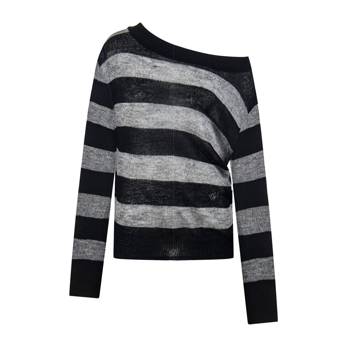 Color-Blocked Stripe Hoodie Loose Long Sleeve Autumn Top