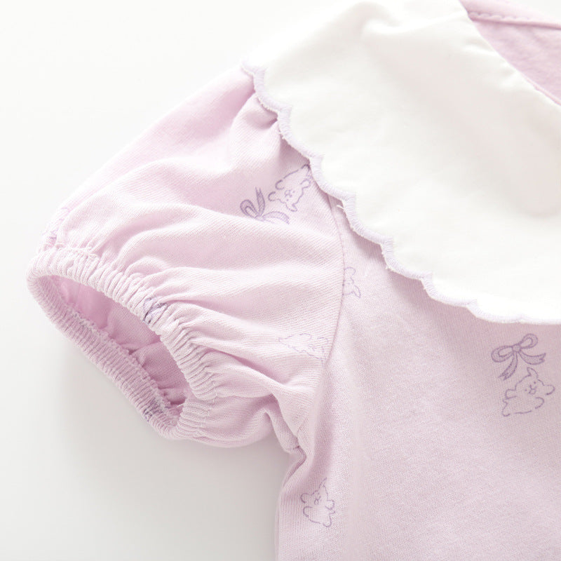 Thin girls' short sleeved top