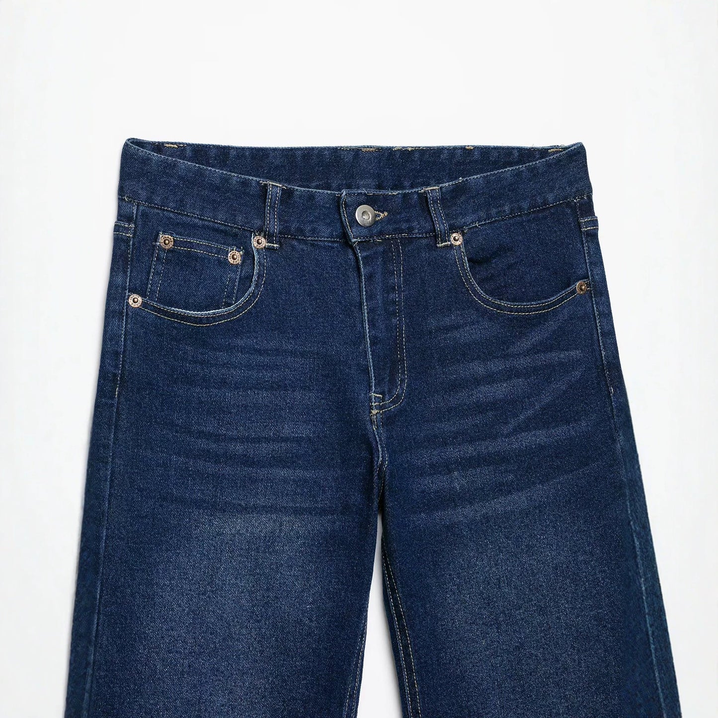 Casual Capri Jeans for Women, Mid-Waist, Slim Fit, Denim, Zipper Closure
