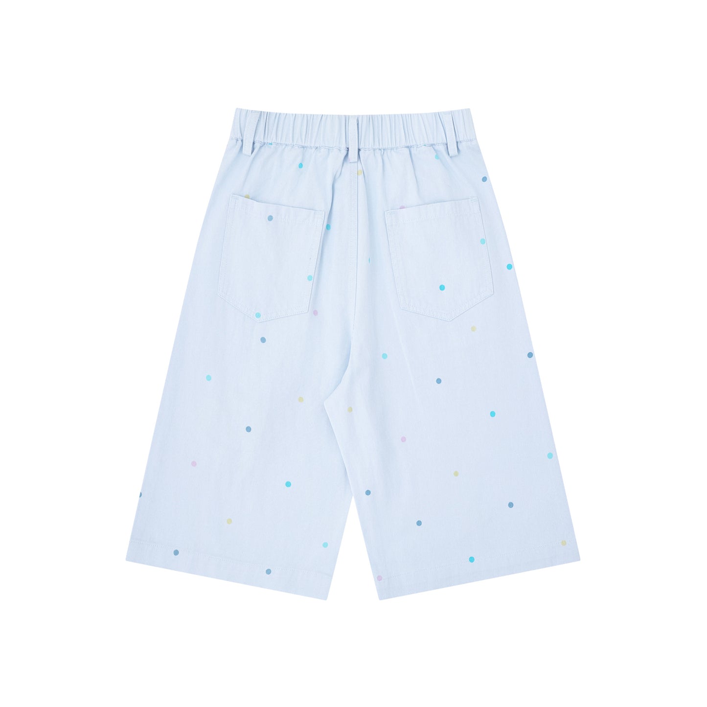 Earphones puppy embroidery shorts