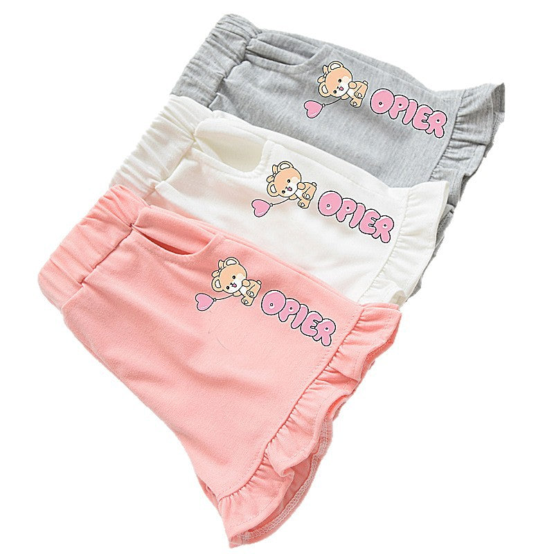 Girl wearing underwear in spring and autumn