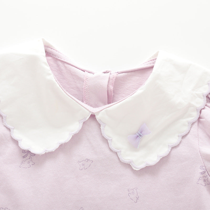 Thin girls' short sleeved top