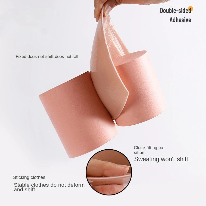 French triangular chest cushion insert enhances invisible gathering and seamless chest patch