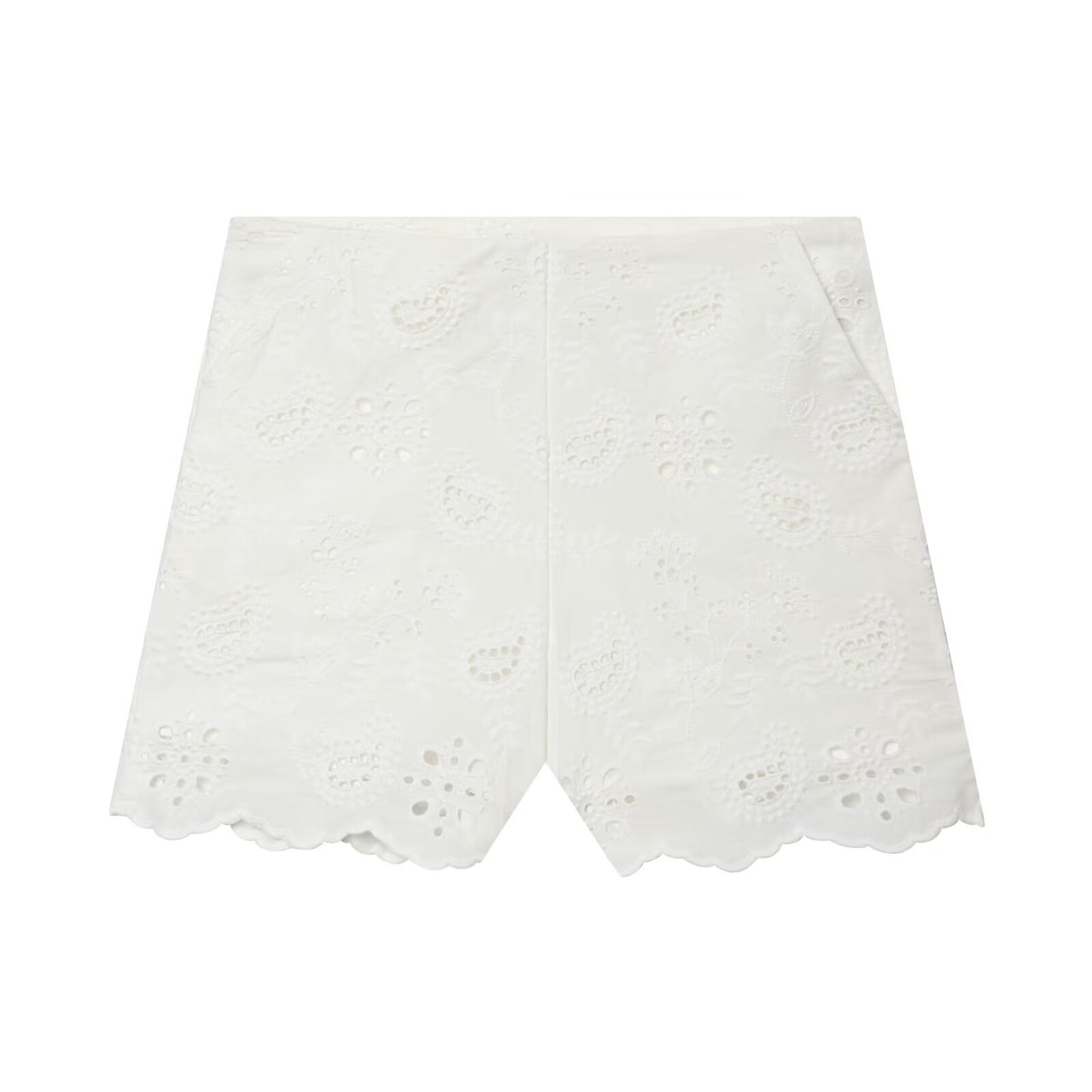 Spicy girl hollow embroidery casual shorts