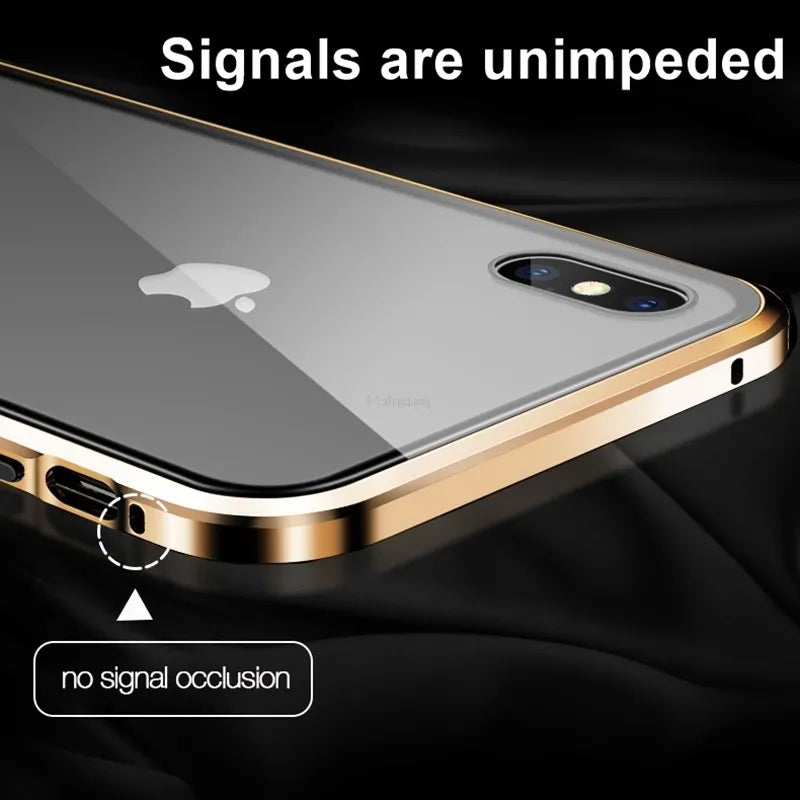 Copy of Magnetic Tempered Glass Privacy Metal Case For iphone 15 14 13 12 XR 11 Pro MAX X 7 8 6 Plus 360 Magnet Antispy Protective Cover