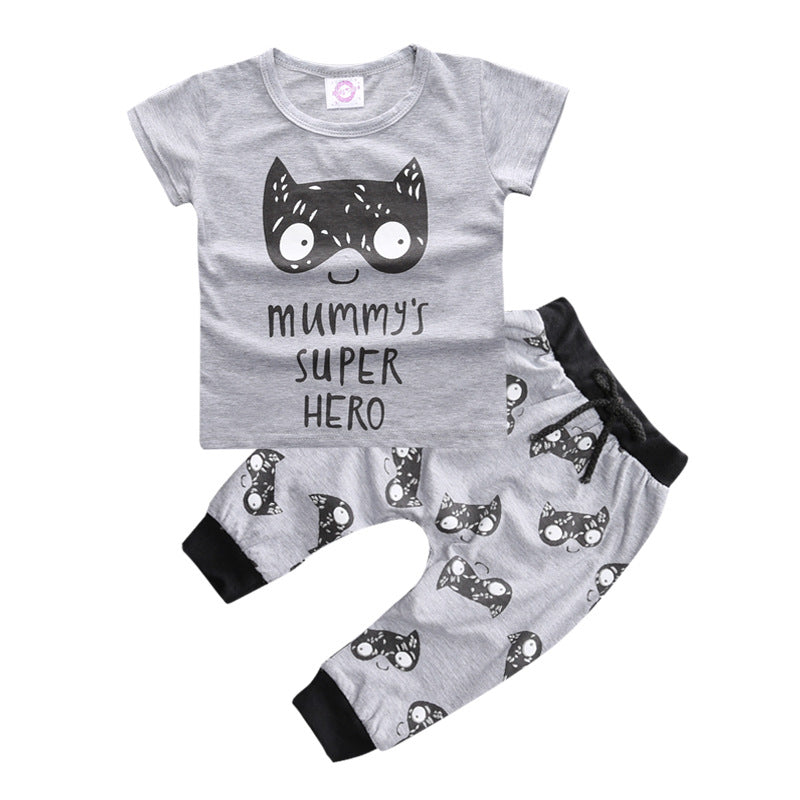 Children's short sleeved T-shirt+pants