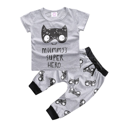 Children's short sleeved T-shirt+pants