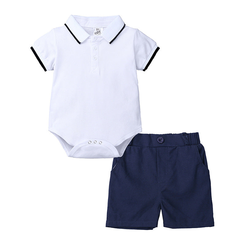 Polo polo shirt short sleeved shirt shorts set