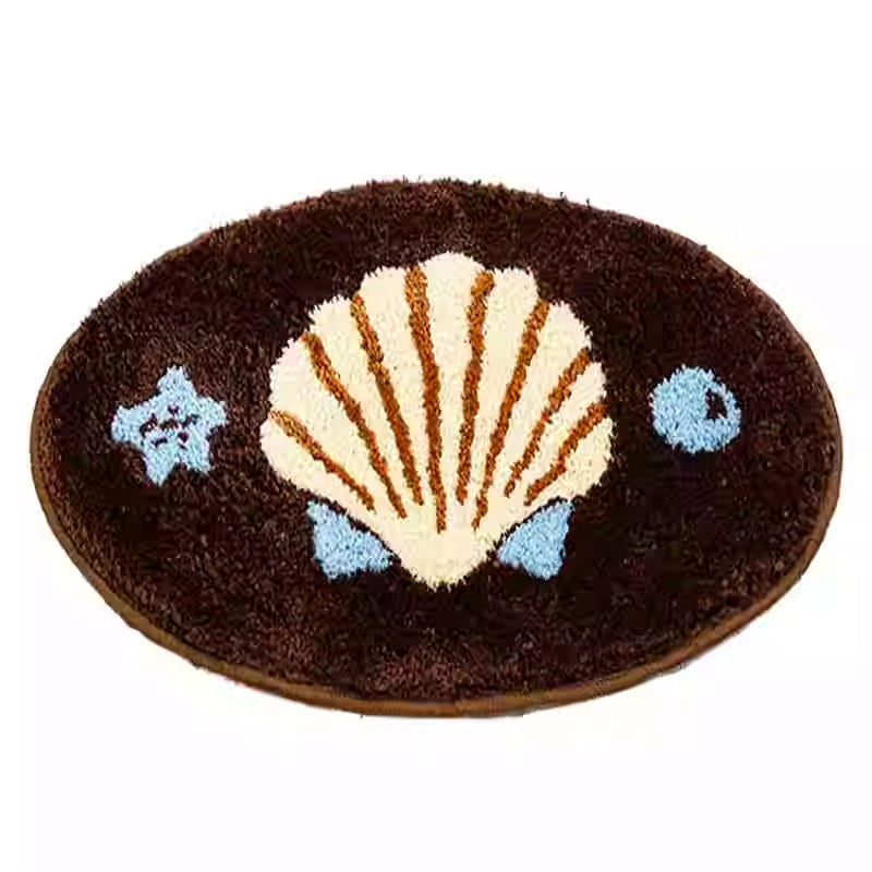 Plush toilet bathroom door anti slip imitation cashmere carpet bathroom floor mat