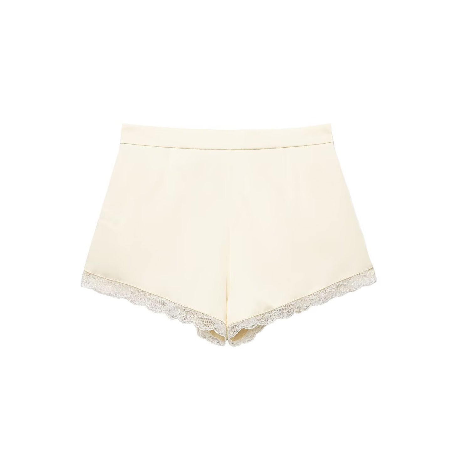 Spicy Girl Lace Satin Texture Shorts
