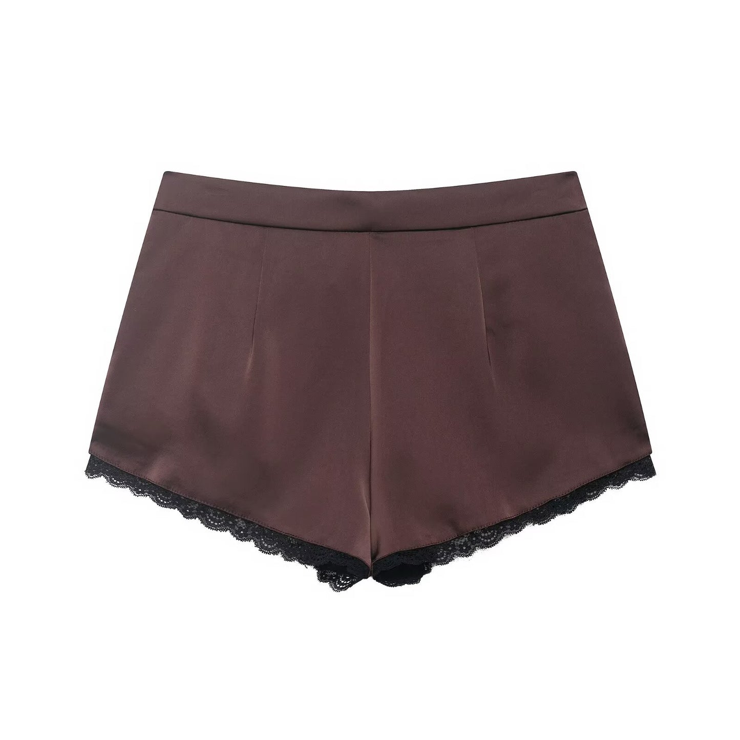 Spicy Girl Lace Satin Texture Shorts