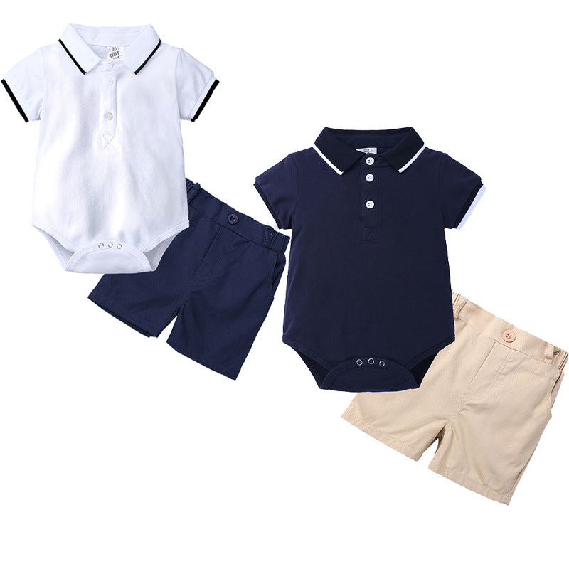 Polo polo shirt short sleeved shirt shorts set