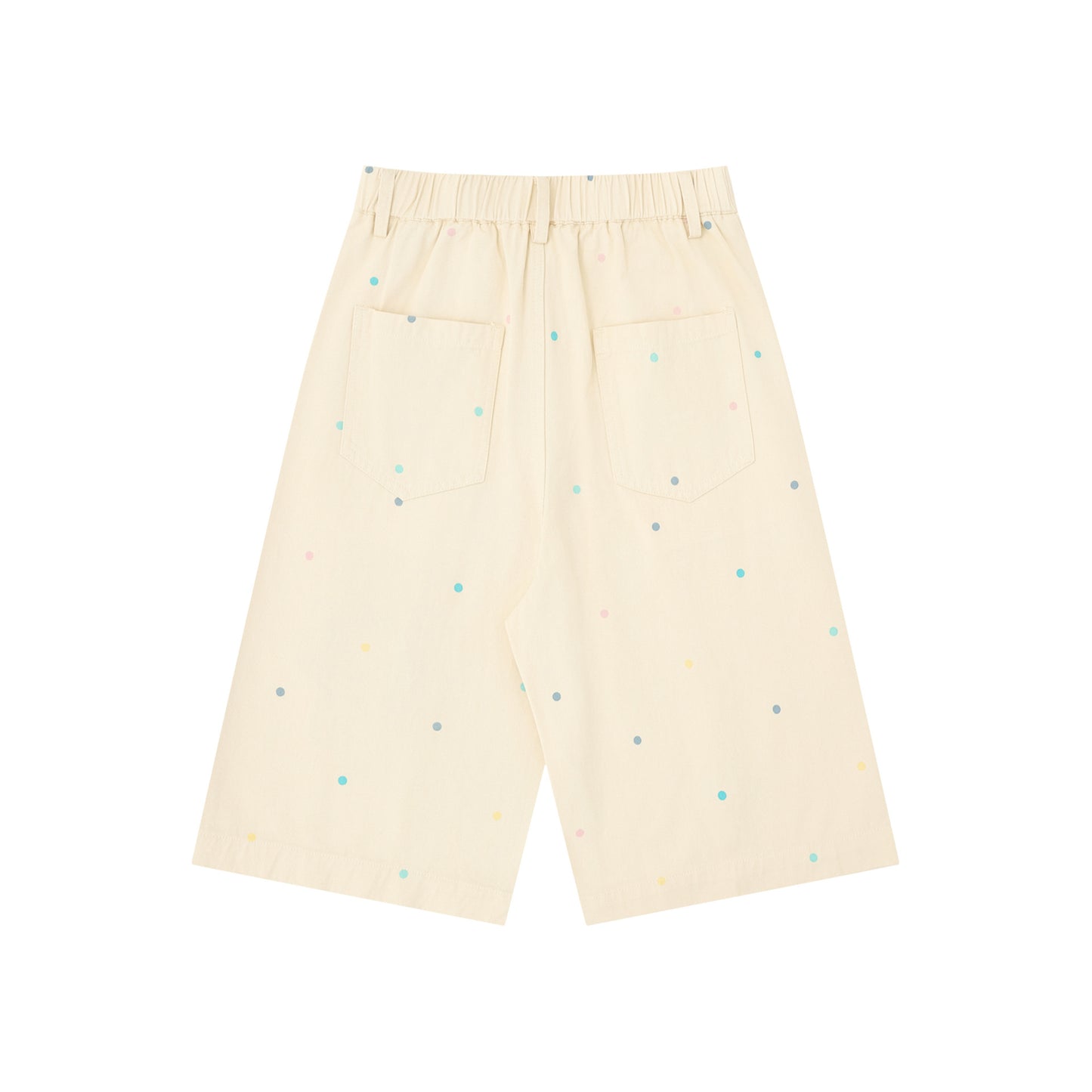 Earphones puppy embroidery shorts