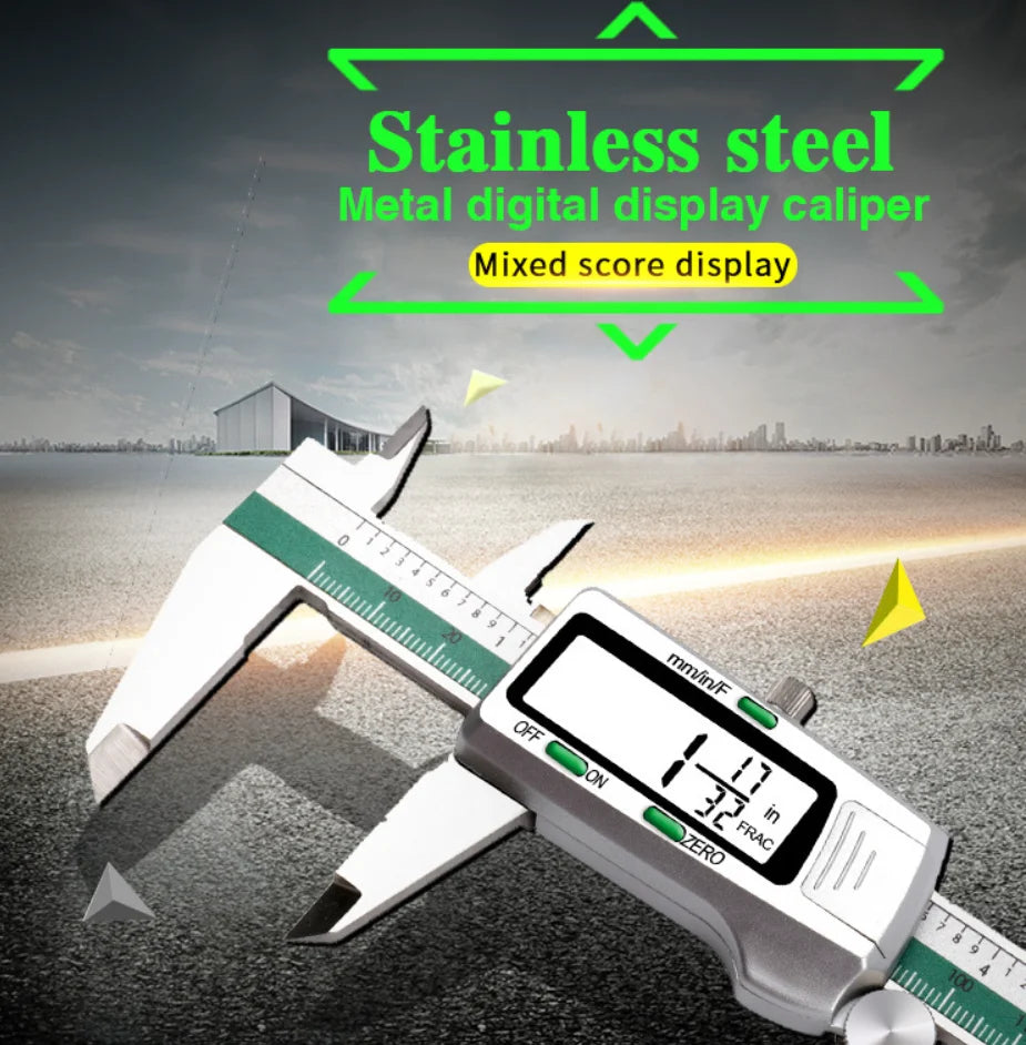 ET50 6-Inch 150mm Digital Stainless Steel Caliper High Precision Electronic Vernier Caliper Measure in Fraction/MM/Inch 0.01mm