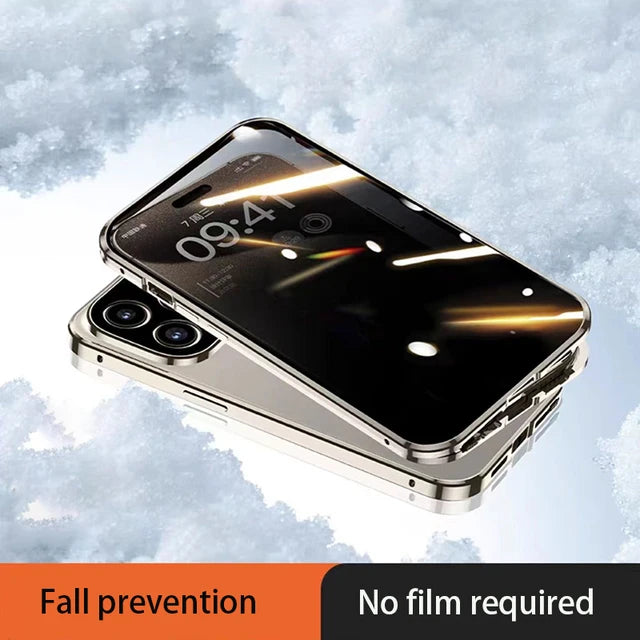 Copy of Magnetic Tempered Glass Privacy Metal Case For iphone 15 14 13 12 XR 11 Pro MAX X 7 8 6 Plus 360 Magnet Antispy Protective Cover