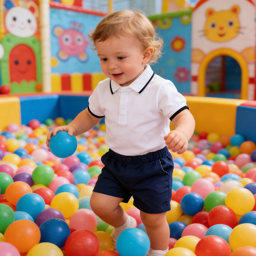 Polo polo shirt short sleeved shirt shorts set