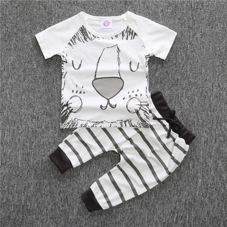 Children's short sleeved T-shirt+pants