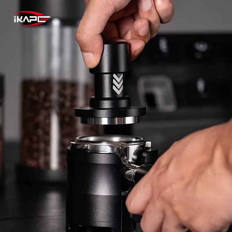 IKAPE 51/53.3/58.35MM V6 Impact Espresso Tamper with Sound Feedback,15lb/30lb Interchangeable Springs coffee machine accessories