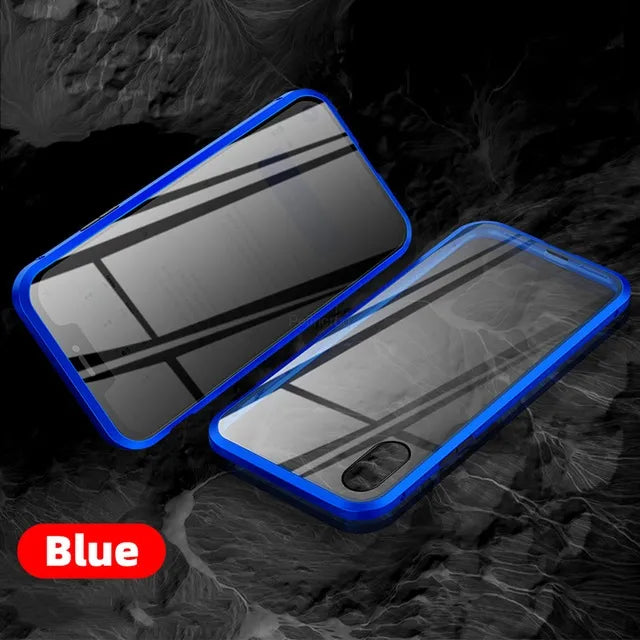 Copy of Magnetic Tempered Glass Privacy Metal Case For iphone 15 14 13 12 XR 11 Pro MAX X 7 8 6 Plus 360 Magnet Antispy Protective Cover