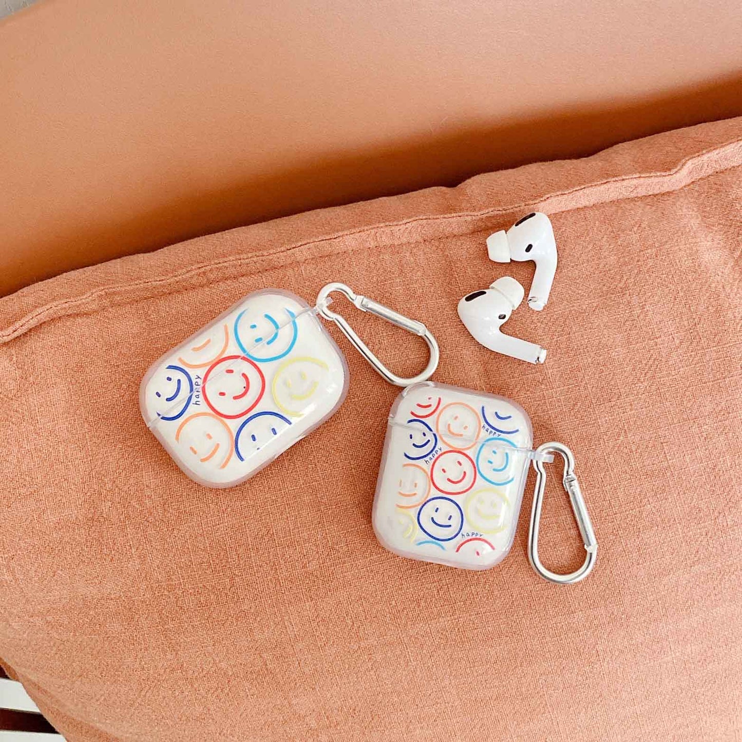 Copy of Smiley soft clear silicone Earphone shell For Apple Airpod 2/1 Cover For Airpod pro 3 Earphone case for airpods capa fundas