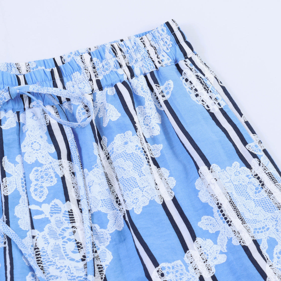 Versatile striped printed loose pants