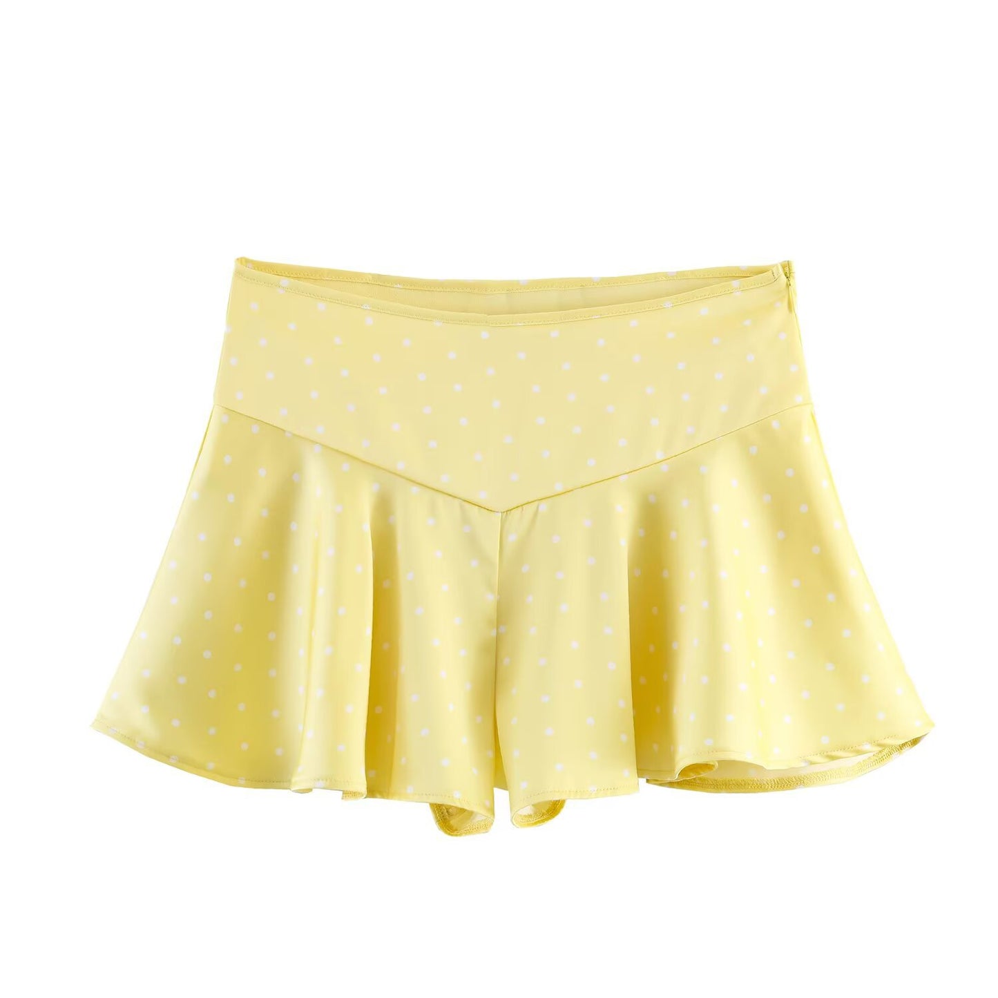 Spicy girl wide swing silk texture shorts