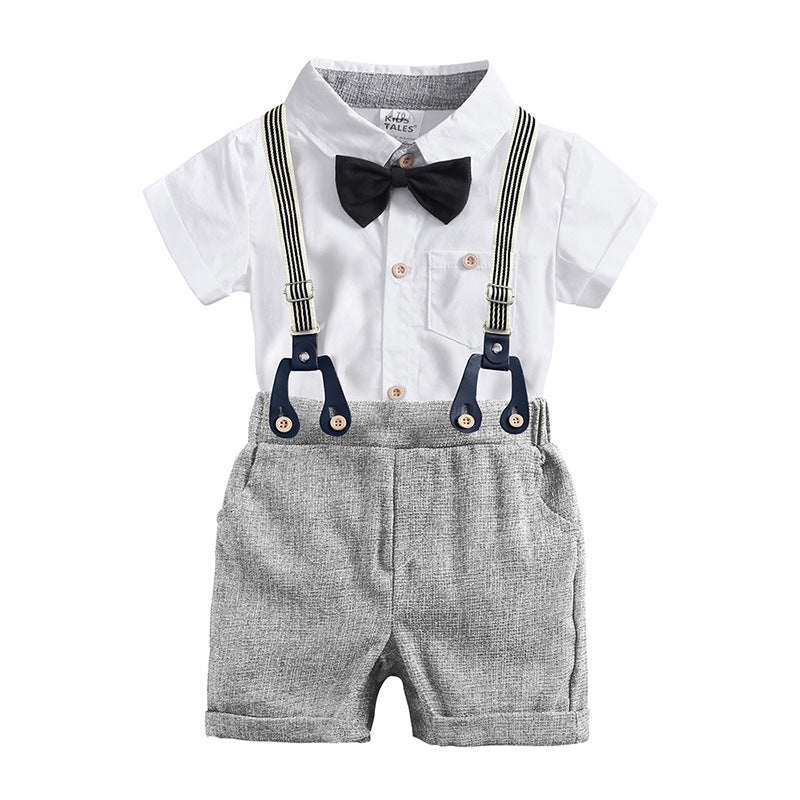 Gentleman's tie shirt overalls