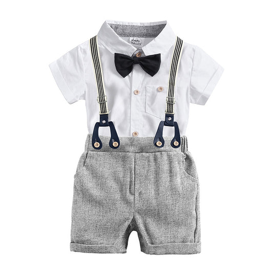 Gentleman's tie shirt overalls