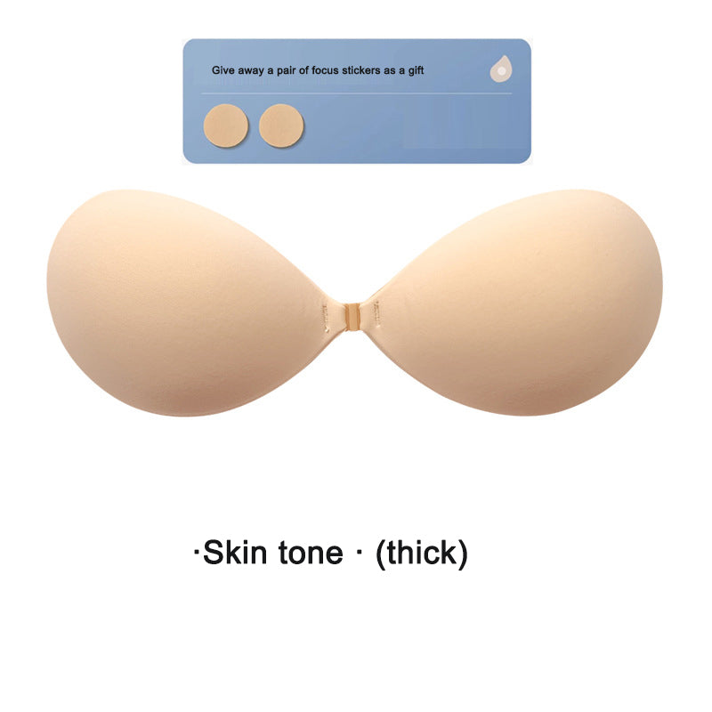 Chest gathering fabric invisible bra underwear suspender