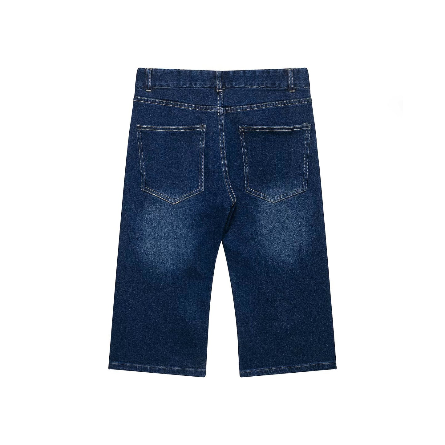 Casual Capri Jeans for Women, Mid-Waist, Slim Fit, Denim, Zipper Closure