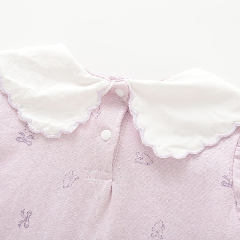 Thin girls' short sleeved top