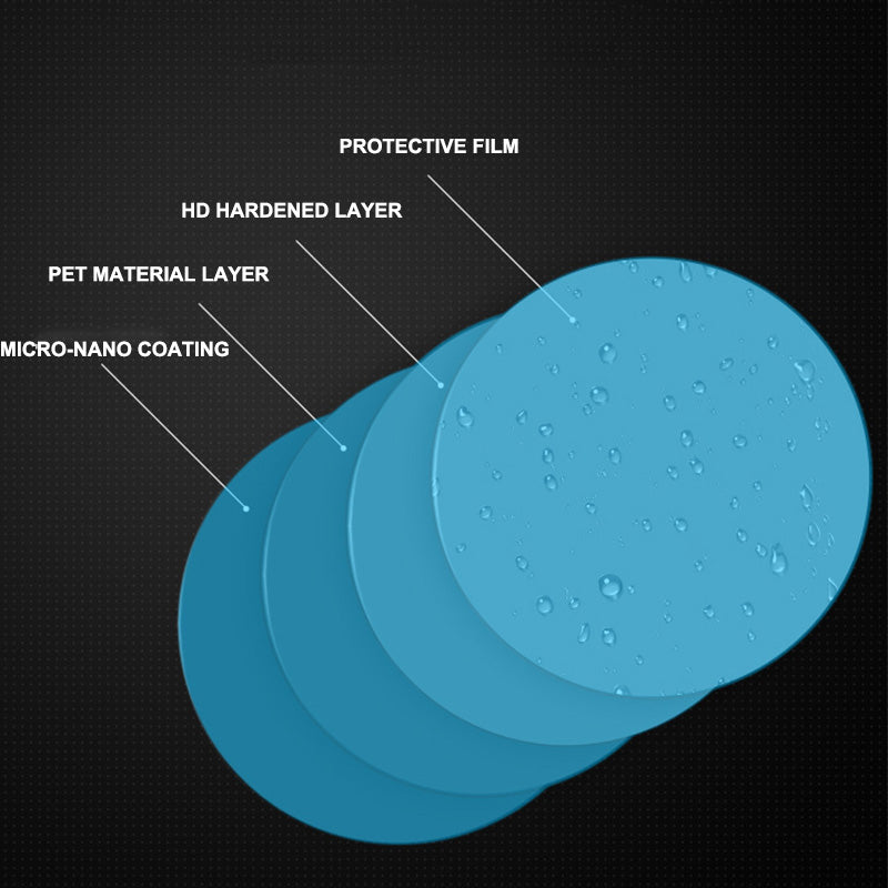 Copia de 2 unidades/juego de láminas antiniebla para espejo de coche, lámina protectora transparente para espejo retrovisor de coche, a prueba de agua y lluvia, adhesivo para coche