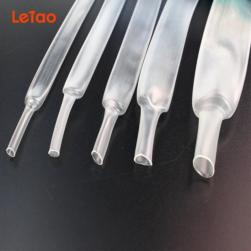7meters/lot Clear Heat Shrink Tube Transparent Shrinkable Tubing 2:1 8mm 10mm 12mm 14mm 16m 18mm 20mm Cable Sleeve Wrap Wire Kit