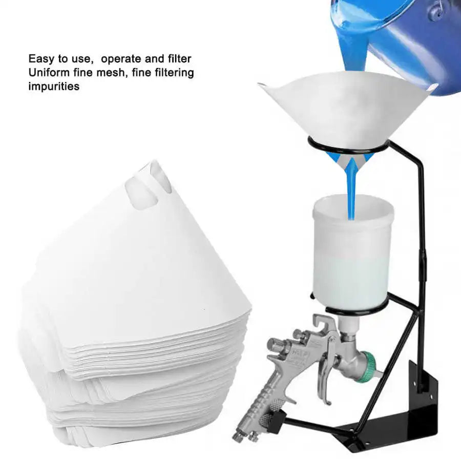 100Pcs Paint Filter Paper Fine Strainers Micron Sieve Filter Nylon Furniture Machinery Mesh Net Funnel Industrial Supplies