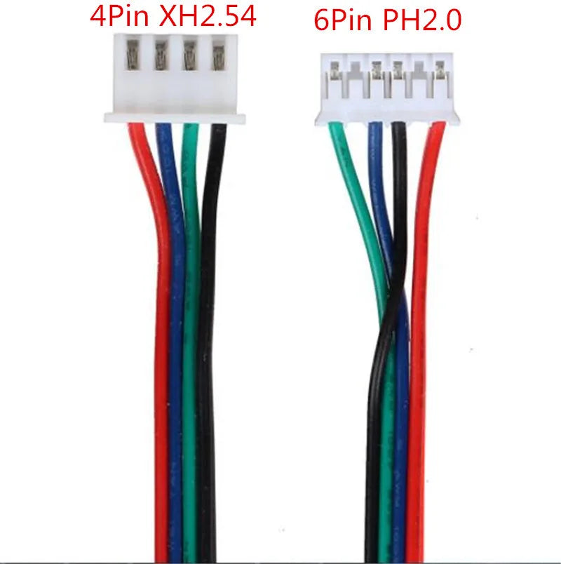 4pcs 100cm/200/300cm 4pin to 6pin XH2.54 3D Printer NEMA 17 Stepper Motor Cable DuPont Line For 42 Stepper Motor