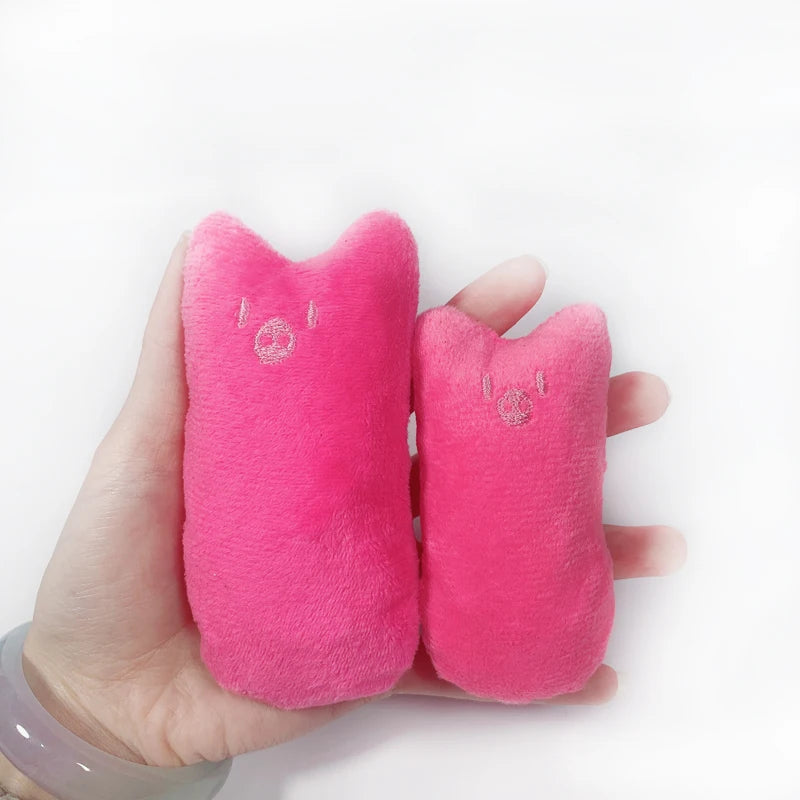 Teeth Grinding Catnip Toys Funny Interactive Plush Cat Toy Pet Kitten Chewing Vocal Toy Claws Thumb Bite Cat mint For Cats