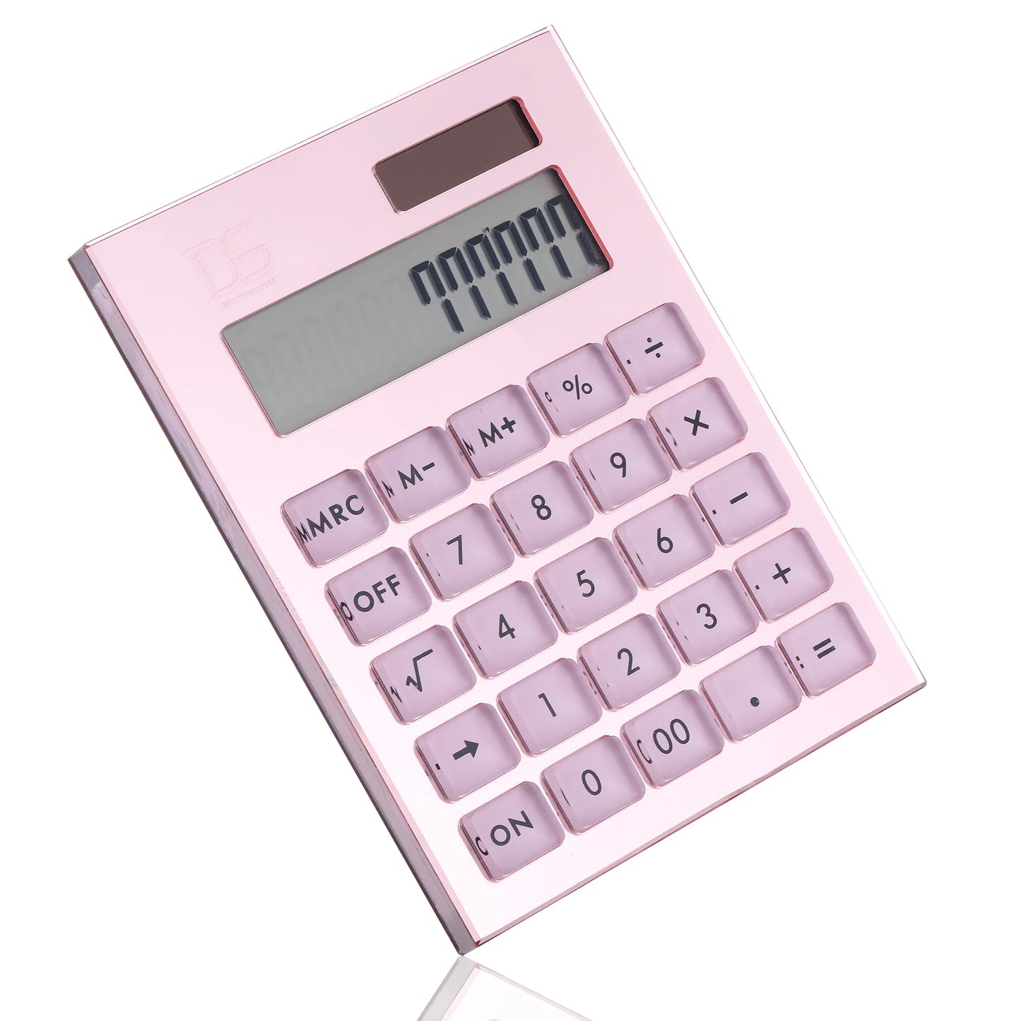Yellow Gold Acrylic Pen Holder  Organizer + Solar Energy Calculator Desk Kit