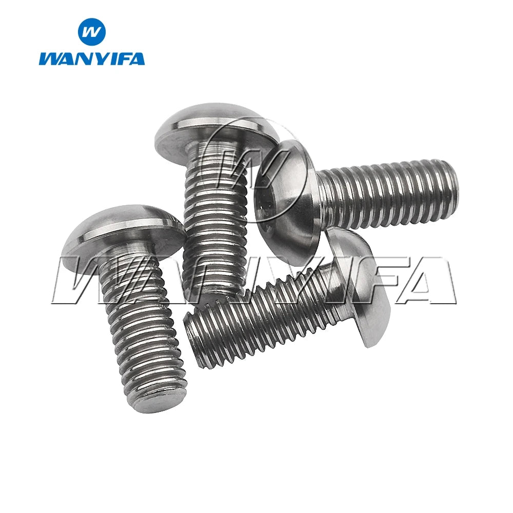 Wanyifa Titanium Bolts M5x8 M5x10 M5x12 M5x15mm Round Head Inner Hexagon Screw for Bicycle Bottle Cage