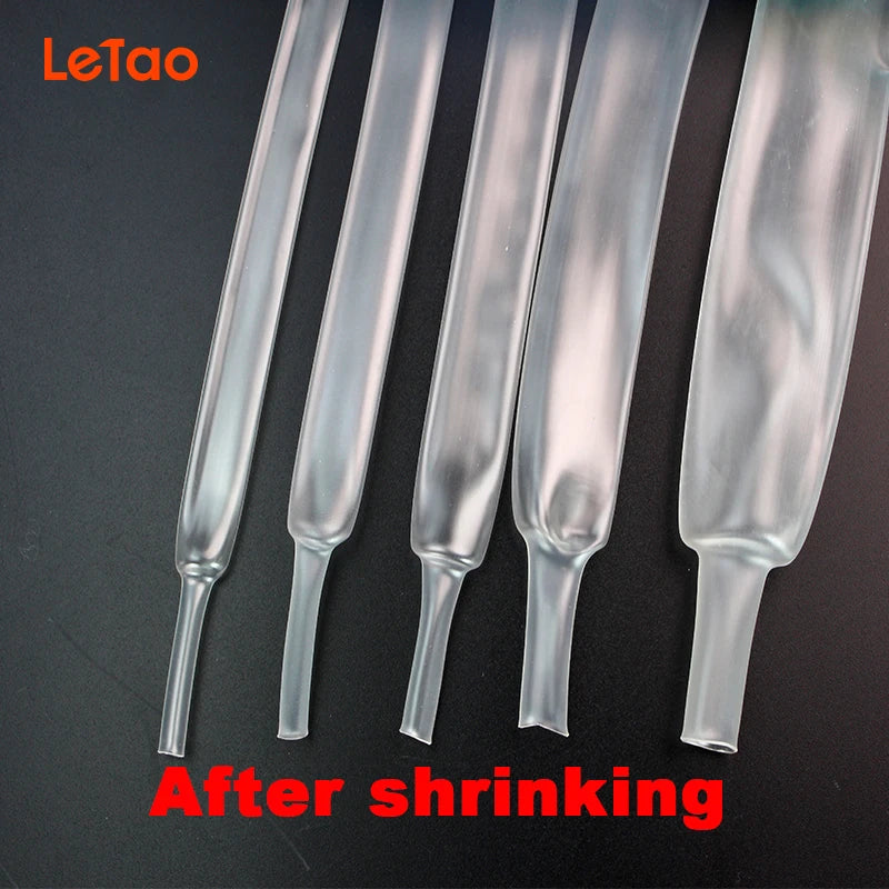 7meters/lot Clear Heat Shrink Tube Transparent Shrinkable Tubing 2:1 8mm 10mm 12mm 14mm 16m 18mm 20mm Cable Sleeve Wrap Wire Kit