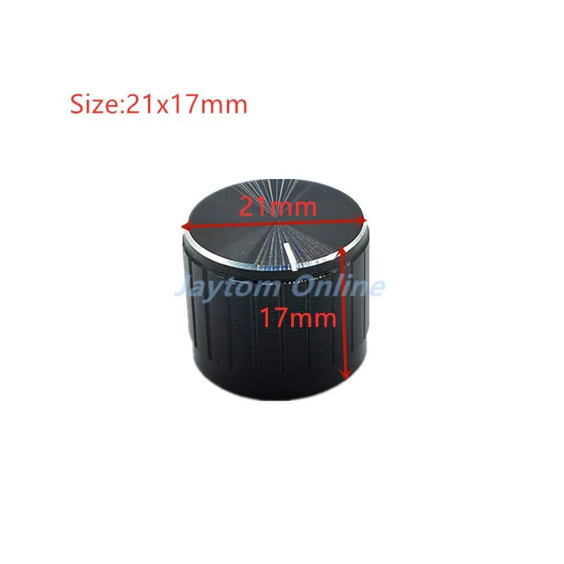 4pcs Black Aluminum alloy Potentiometer/Encoder Knobs Switch Caps 30x17mm 21x17mm 15x17mm Half Shaft Plum Shaft